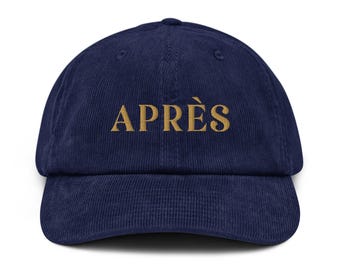 Gorro de pana bordado Après Ski - Estilo montaña invernal