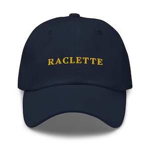 Raclette Cheese Dad hat Funny Melted Cheese Apres Ski Baseball Cap Raclette Lover Raclette Cheese Cheese lover Gift Cheese Obsession Skiing