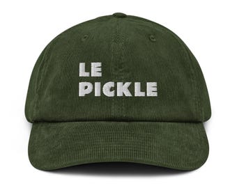 Le Pickle Embroidered Corduroy Hat – Pickleball Inspired Design