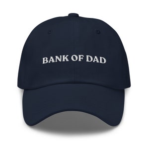 Bank of Dad broderad basebollkeps: Rolig pappapresent