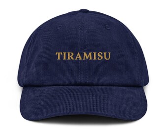 Tiramisu Embroidered Corduroy Hat