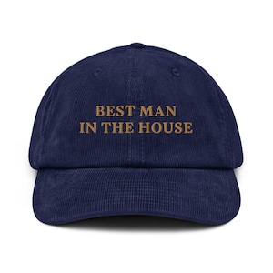 Best Man Hat Embroidered Wedding Cap, Groomsmen Gift, Bachelor Party Hat, Groom’s Right-Hand Man, Wedding Day Accessory, Funny Best Man Hat