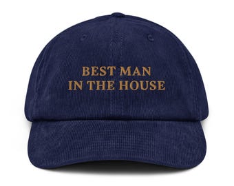 Best Man Embroidered Corduroy Cap – Wedding Party Gift