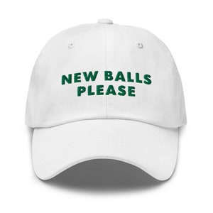 New Balls Please Hat – Embroidered Cotton Cap for Tennis Lovers, Funny Tennis Gift, Wimbledon-Inspired Fashion Hat, Tennis Player Accessory