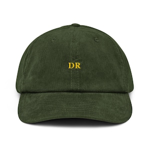 DR Hut Gestickte Doktorkappe Minimalistische Cordhut Geschenk für Ärzte Med School Abschlusskappe Medizinstudierender Hut Zukünftiger Doktor Geschenk