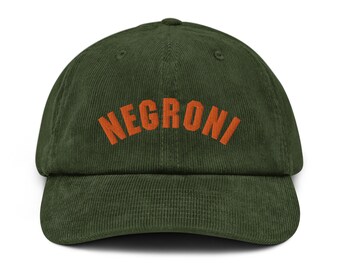 Negroni Corduroy Hat: Italian Cocktail Bar Accessory