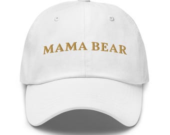 Mama Bear Embroidered Baseball Cap, New Mom Gift