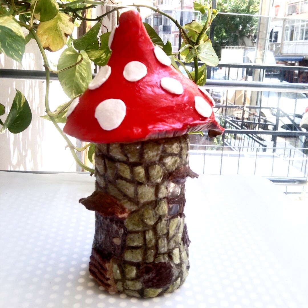Paper Mache Fairy House Dollhouse Clay Fairy House Paper Etsy