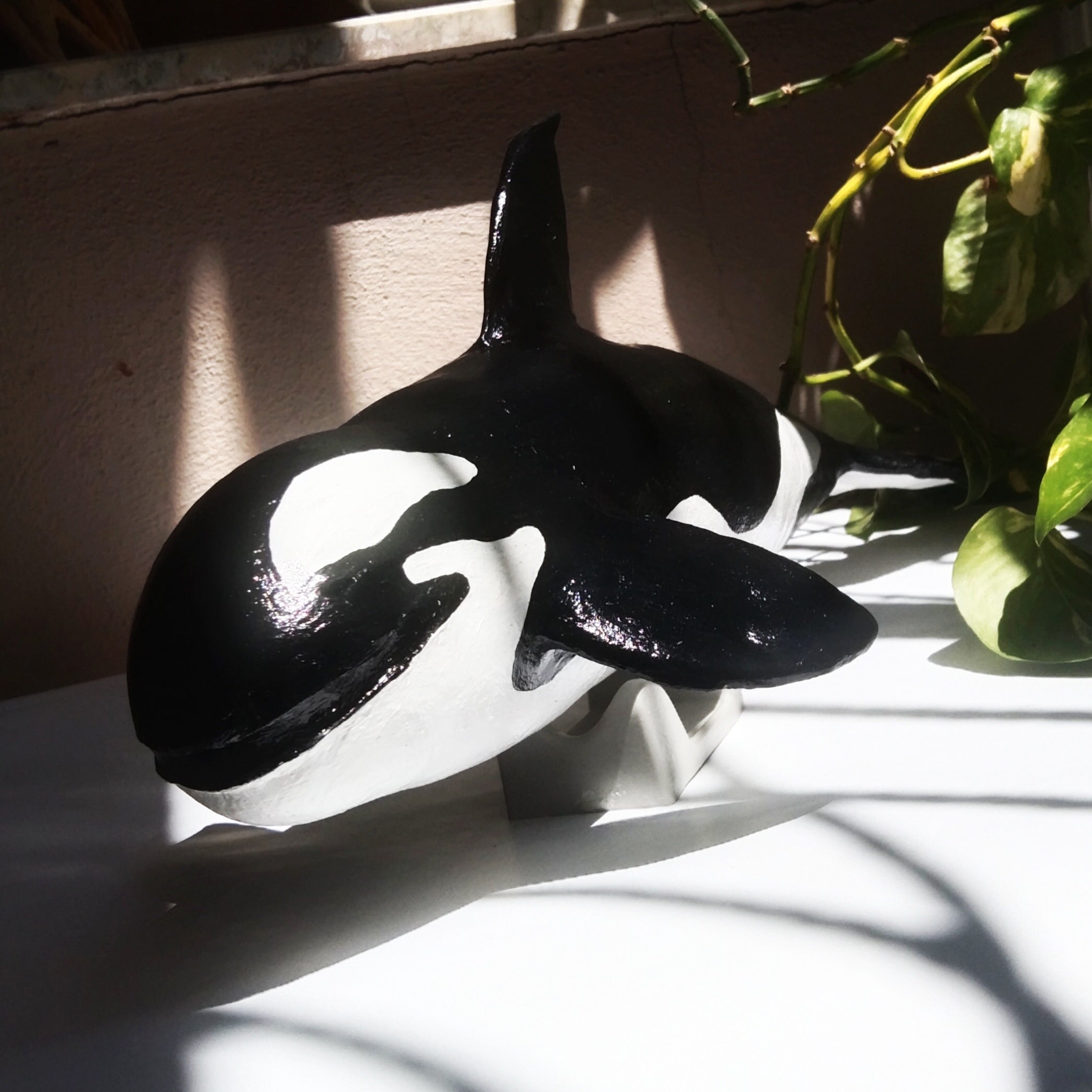 Paper Mache Dolphin Killer Whale Paper Clay Paper Mache Etsy
