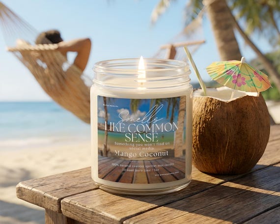 Grumpy Goods Co. presents 'Smells Like Common Sense' Scented Wax Candle (9 oz.)