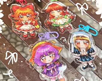 Little Goody Zwei Schuhe Glitter Acryl Schlüsselanhänger LGTS Elise Freya Lebkuchen Rozenmarine