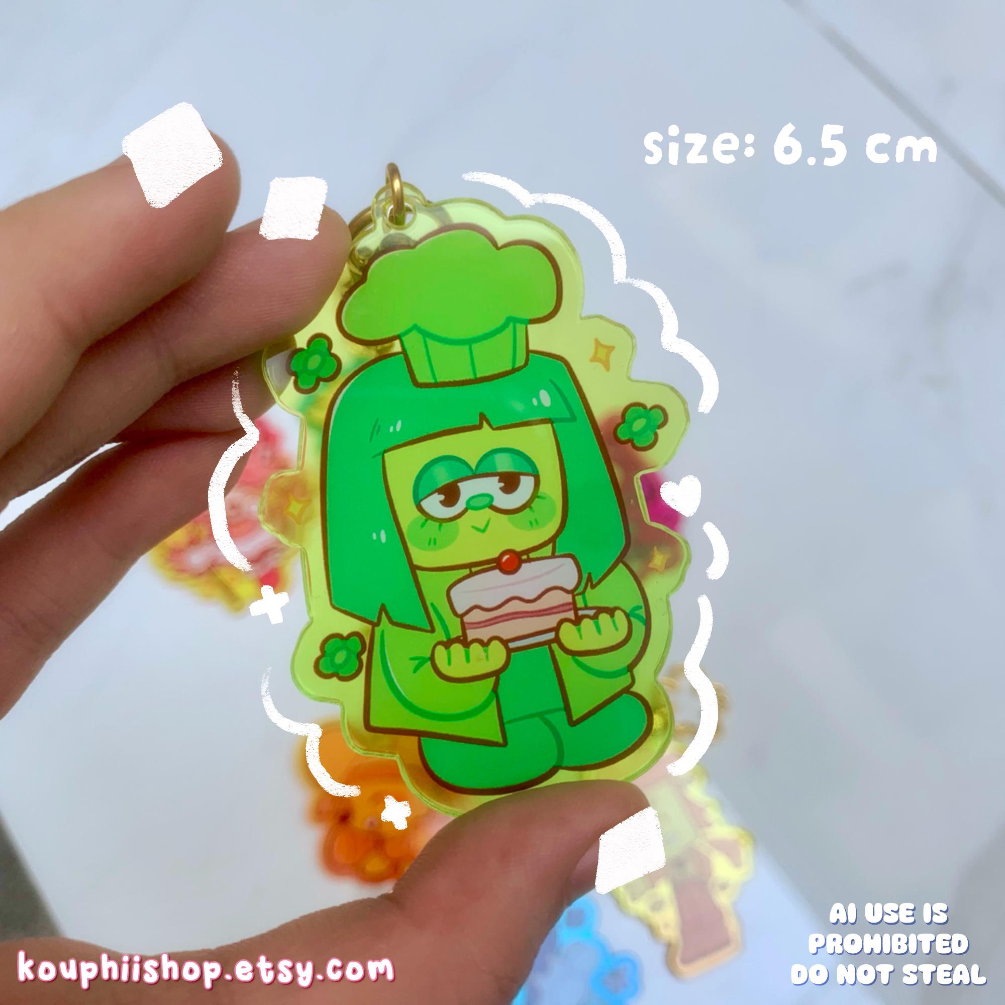Deltarune Flowers Acrylic Keychain (flowery, Yellow, Blue, Seth