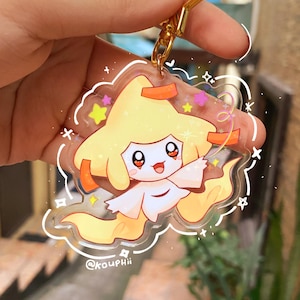 Jirachi Holographic Star Keychain