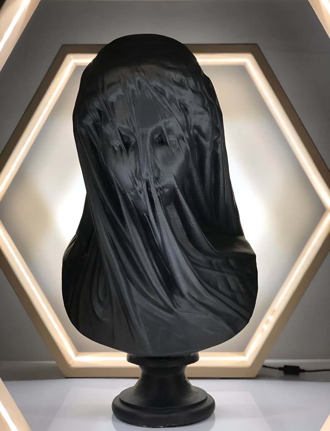 The Veiled Virgin 'giovanni Strazza' Sculpture Virgin - Etsy