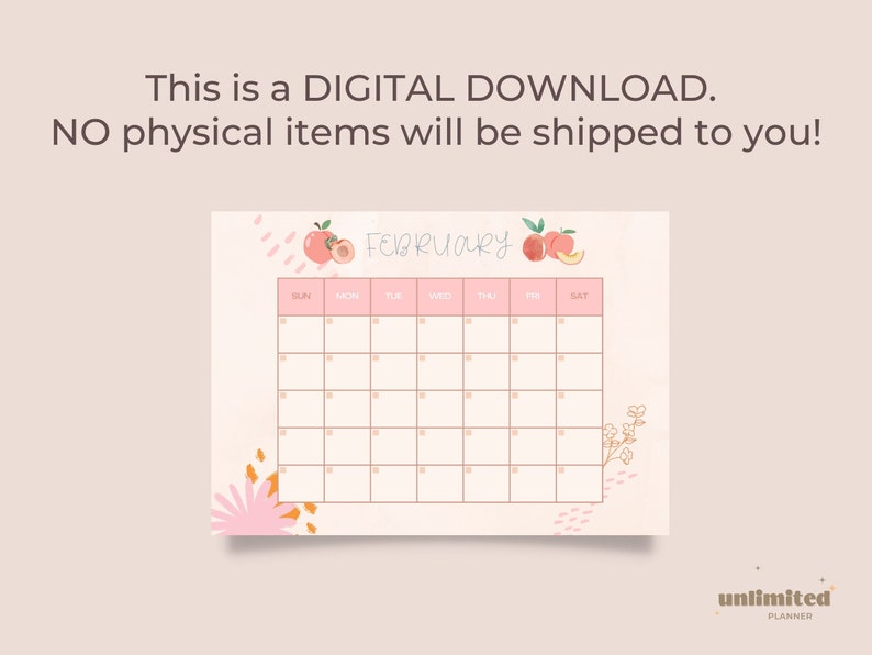 Printable Yearly Calendar A3 Printable Calendar Monthly Blank Calendar ...