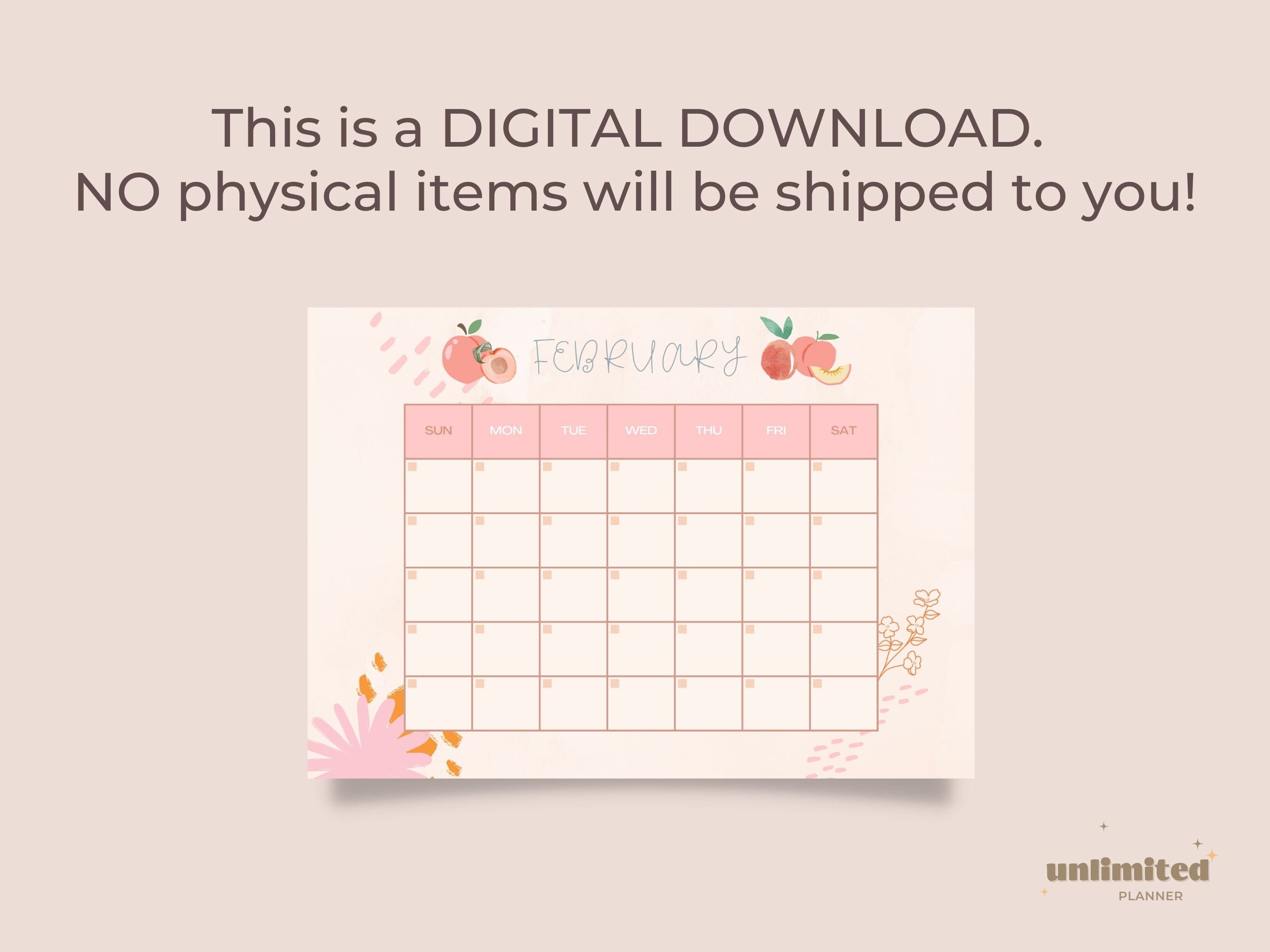 Printable Yearly Calendar A3 Printable Calendar Monthly Blank Calendar ...