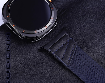 Geflochtenes elastisches Lederband für Samsung Galaxy Watch Ultra