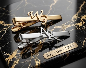 Personalisierte Krawattenklammer für Männer-Benutzerdefinierte Krawatte Initial Bar-Trauzeuge Geschenk-Edelstahl Monogramm Name Krawattenklammer-Vater des Bräutigams Geschenk