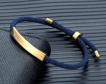 Personalisiertes Edelstahl Armband mit Gravur, Edelstahl ID Armband für Herren Damen, Personalisierter Name Logo Schmuck Geschenk