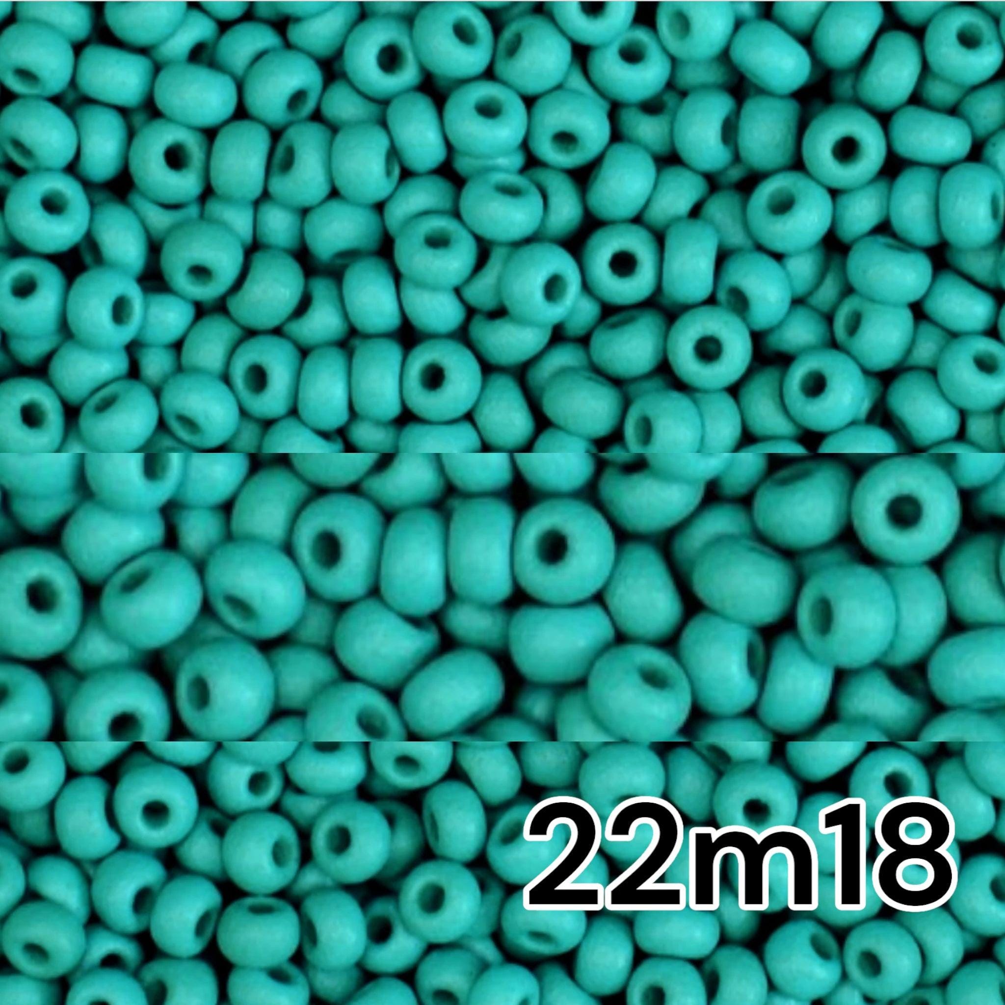 10-22M18, Czech 22g PermaLux Dyed Teal Matte 10-22M18, Czech 22g PermaLux Dyed Teal Matte