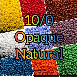 10/0 Preciosa Rocailles Seed beads. Natural Opaque. Glass czech seed beads.