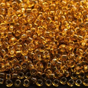 10/0 10020 Preciosa Seed Beads rocailles. Yellow Transparent natural. Czech glass seed beads.