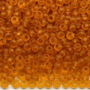 10/0 10050matte Preciosa Seed Beads rocailles. Yellow Transparent natural. Czech glass seed beads.