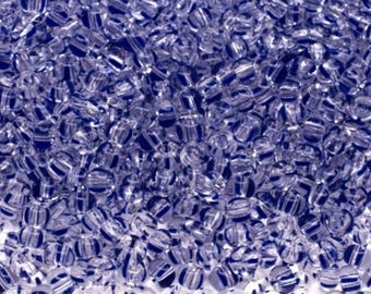 10/0 00330 Preciosa Cuentas de Cristal Checo Rocailles 2,3 mm. Cristal Rayado Azul.
