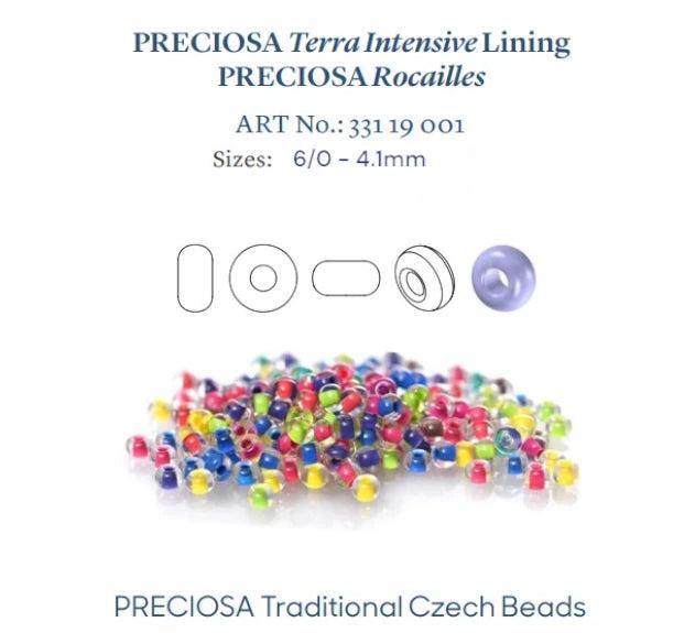 Cuentas De Cristal Checo Rocailles - 6/0 Rayas Rojas Opacas | Pack De 130 Unidades (4,1 Mm) | Para Abalorios, Bordados Y Joyería