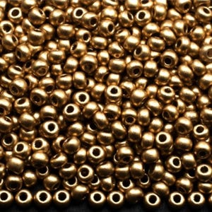 10/0 01710 Preciosa Cuentas de vidrio checo Rocailles 2,3 mm. Bronce metálico.
