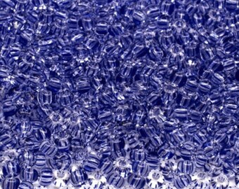 10/0 00331 Preciosa Cuentas de vidrio checo Rocailles 2,3 mm. Cristal rayado azul.