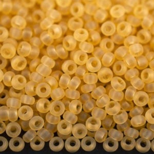 10/0 10020 matte Preciosa Seed Beads rocailles. Yellow Transparent natural. Czech glass seed beads.