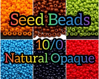 10/0 Preciosa Rocailles Seed beads. Natural Opaque. Glass czech seed beads.