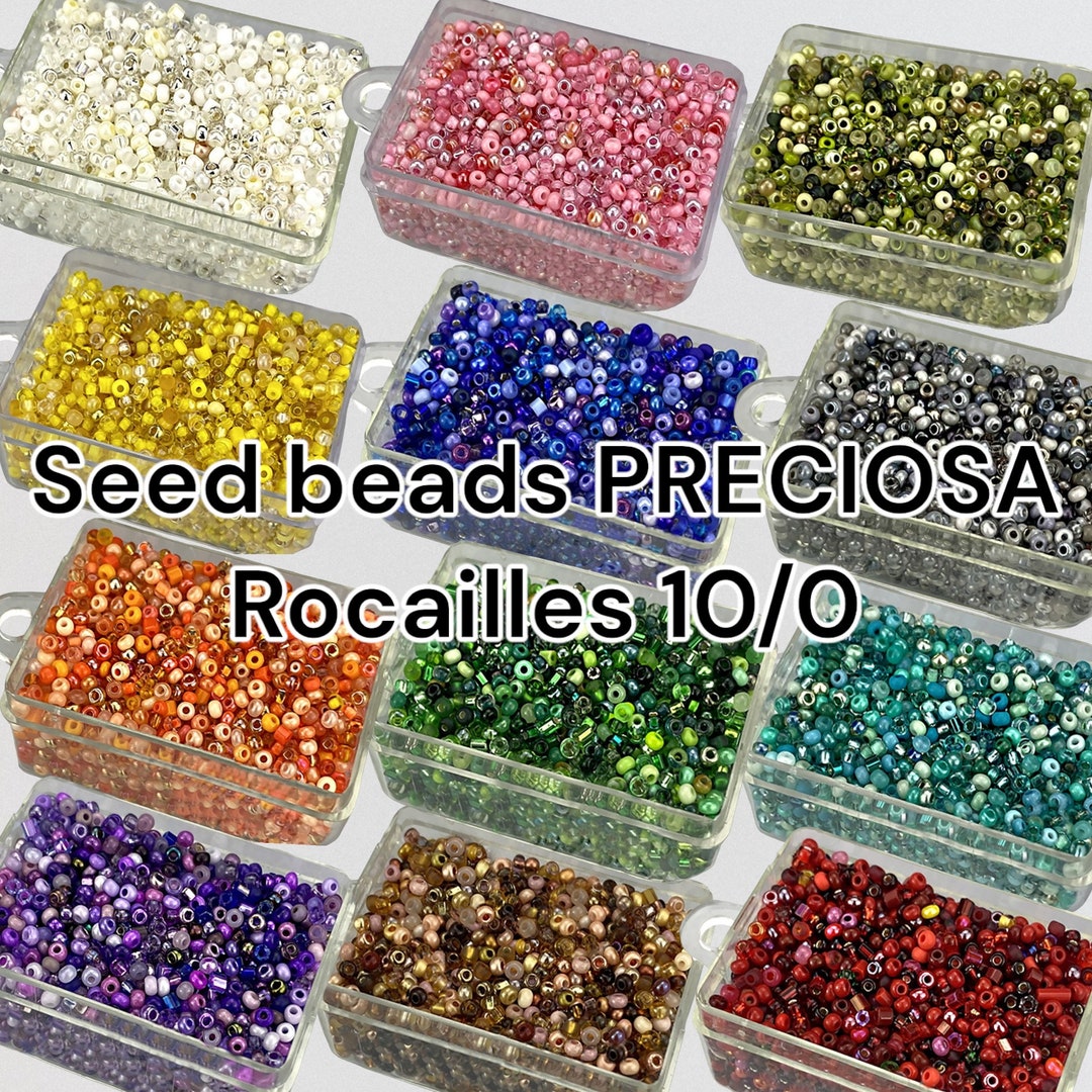 10/0 PRECIOSA Mixed Rocailles Seed Beads 2.3mm. Czech Glass Seed