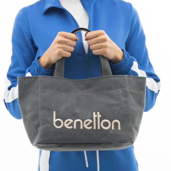 Benetton Canvas Damen Handtasche multi Farbe, stilvolle Tasche für Frauen und Mädchen, Top Handle Tote Crossbody Umhängetasche, Geschenk für ihn
