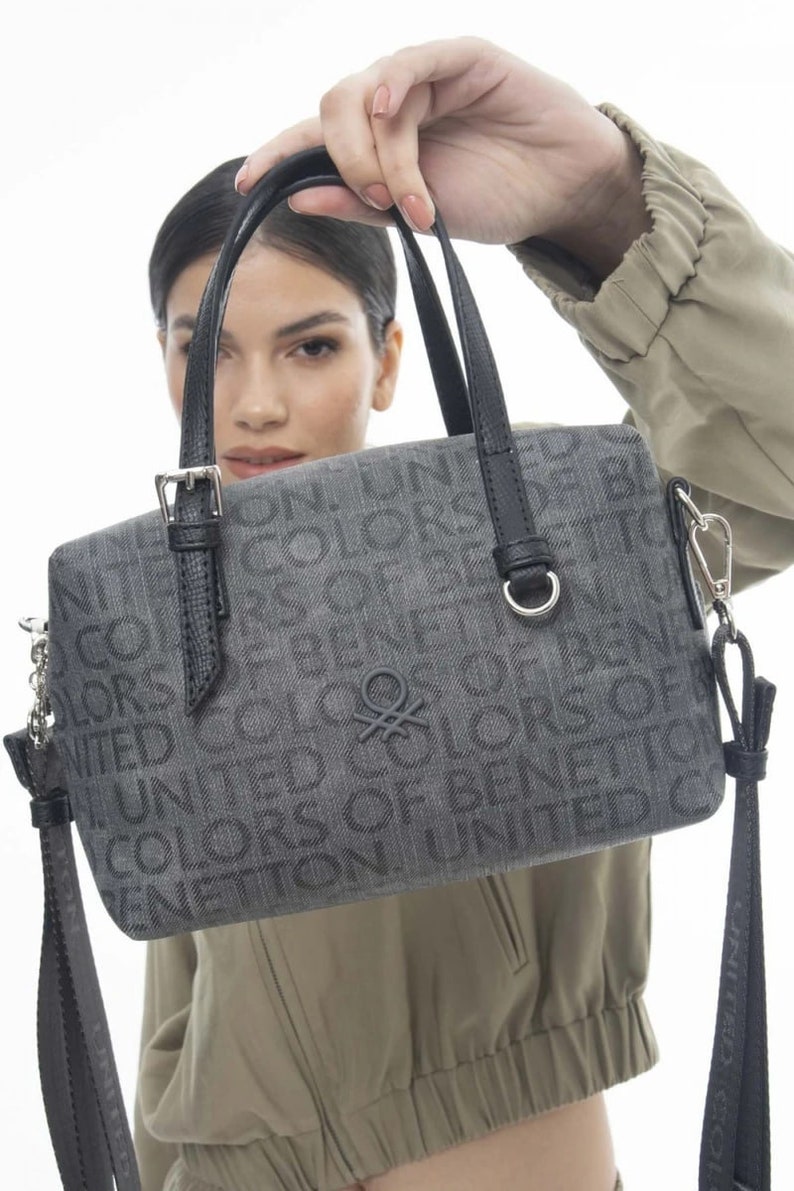 Benetton Women's Handbag,Crossbody Shoulder Bag for women,agenda women bag,women business bag,modern women bags multi color Gray