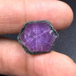 9 Cts Natural 6 Rare Trapiche Star Ruby Slice Gemstone Size 20x16x3 mm Shape Slice Trapiche Flashy Red Ruby Crystal for Jewelry Making Stone
