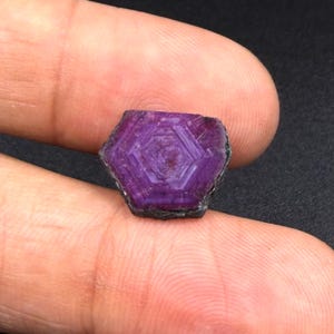 Naturlig Trapiche-stjärnrubinskiva ädelsten (3,4 ct, 14x13x2 mm)