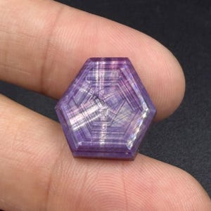 14 Cts Beautiful Natural 6 Rare Star Ruby Gemstone Size 18x17x4 mm Shape Hexagon Trapiche Flashy Red Ruby Faceted for Jewelry Making Stone