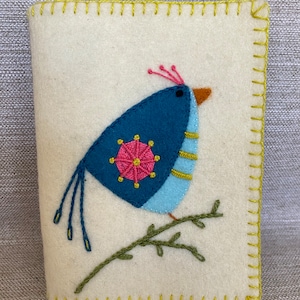 Little Bird Needle Book PDF pattern for hand embroidery on wool felt