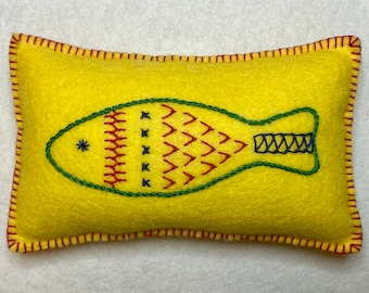 Swedish Salmon Kit for Pincushion with Embroidery Pattern & Materials