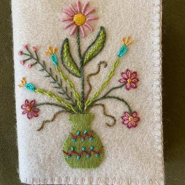 Moira’s Needle Book PDF pattern for hand embroidery on wool felt