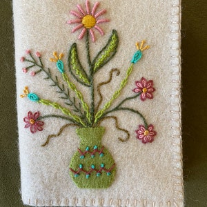 Moira’s Needle Book Kit with Materials and Pattern for Hand Appliqué and Embroidery on Wool Felt