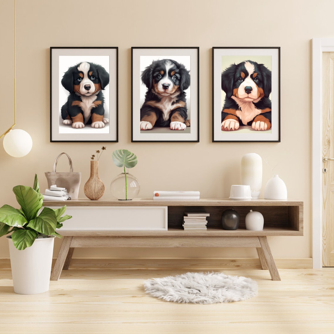Bernese Mountain Dog Puppy Drawings Dog Digital (Download Now) - Etsy