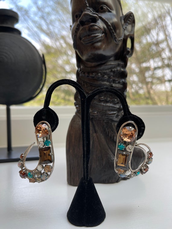 Rare vintage Swarovski crystal earrings Gem