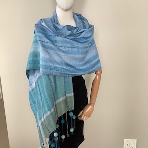 BoHo handwoven silk shawl