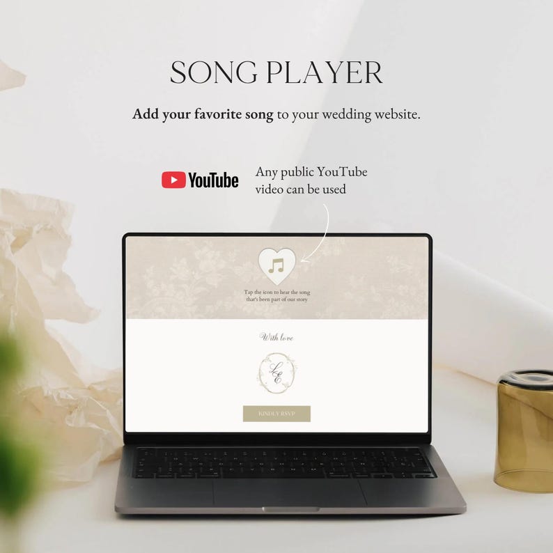 Ivory Lace Wedding Website Template Canva · Digital Wedding Invitation with RSVP & Countdown image 11