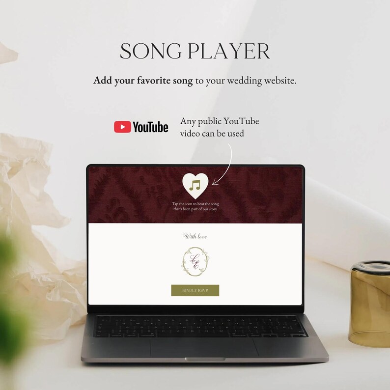 Olive Green Burgundy Wedding Website Template Canva · Digital Wedding Invitation with RSVP & Countdown image 11