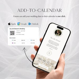 Ivory Lace Wedding Website Template Canva · Digital Wedding Invitation with RSVP & Countdown image 10