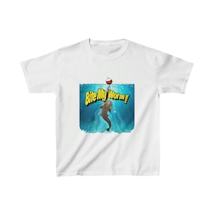 Kids Bite My Worm from the Deep Heavy Cotton Tee